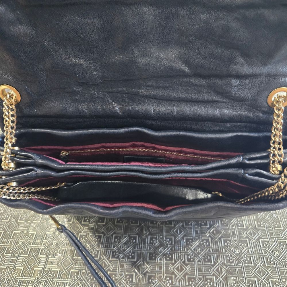 🐢 LANVIN Lambskin Quilted Medium Sugar Flap Shoulder Bag - Picture 5 of 17